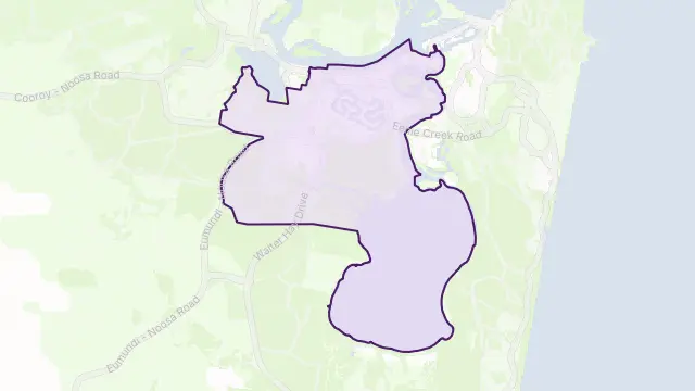 Noosaville Area Boundary Map