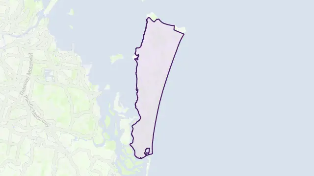 North Stradbroke Island Area Boundary Map