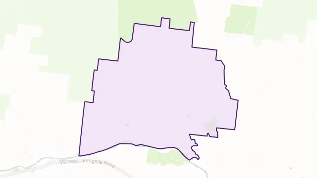 Owens Creek Area Boundary Map