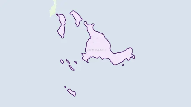 Palm Island Council Area Boundary Map