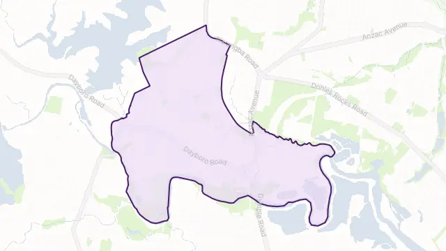 Petrie Area Boundary Map