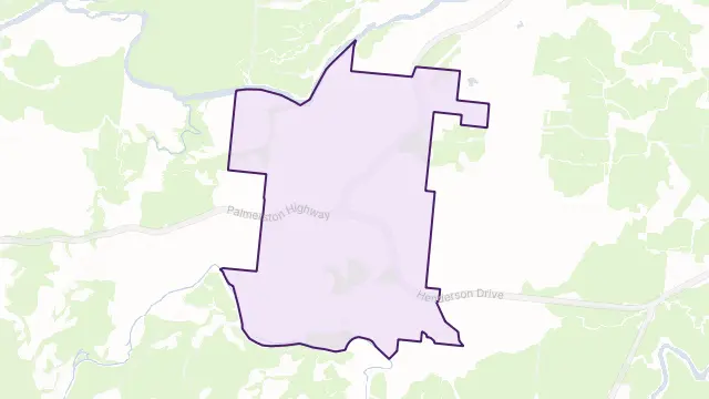 Pin Gin Hill Area Boundary Map