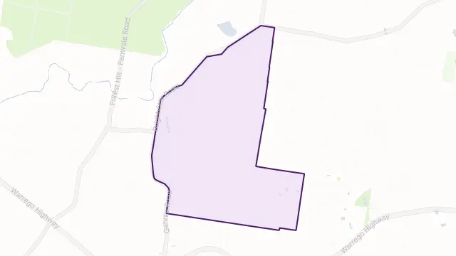 Regency Downs Area Boundary Map