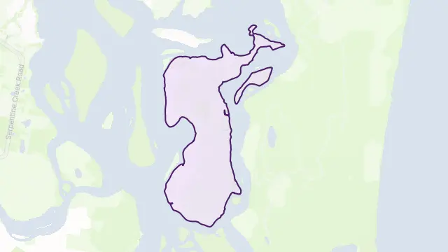 Russell Island Area Boundary Map