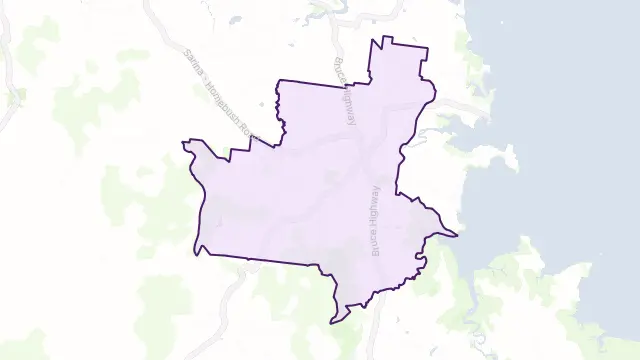 Sarina Area Boundary Map