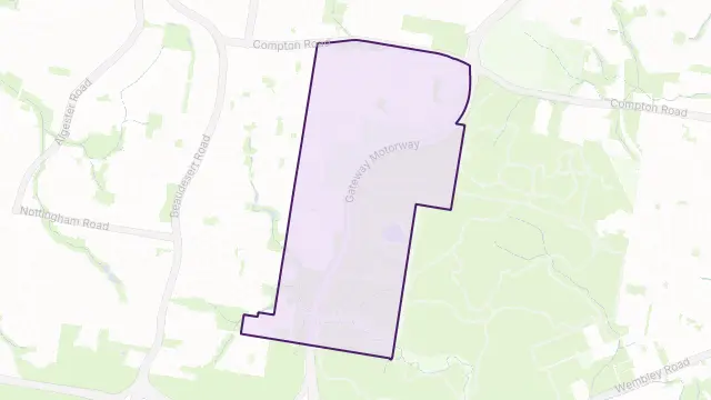 Stretton Area Boundary Map