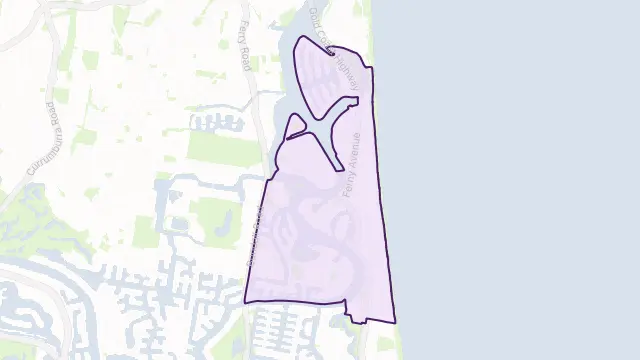 Surfers Paradise Area Boundary Map