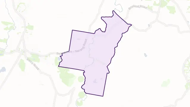 Tabragalba Area Boundary Map