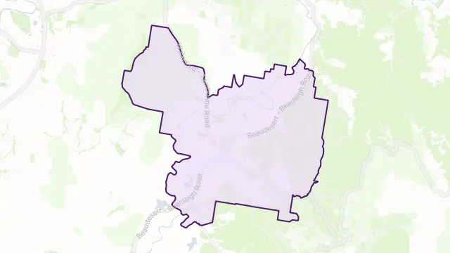 Tamborine Area Boundary Map