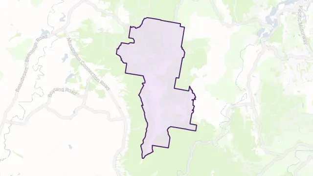 Tamborine Mountain Area Boundary Map