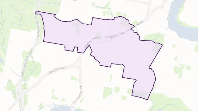 Taringa Area Boundary Map