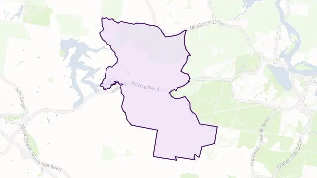 Tinbeerwah Area Boundary Map
