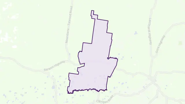 Toobeah Area Boundary Map