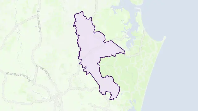 Toolara Forest Area Boundary Map