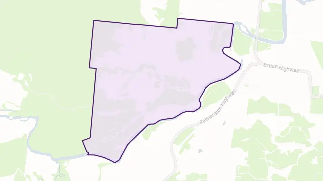 Upper Daradgee Area Boundary Map