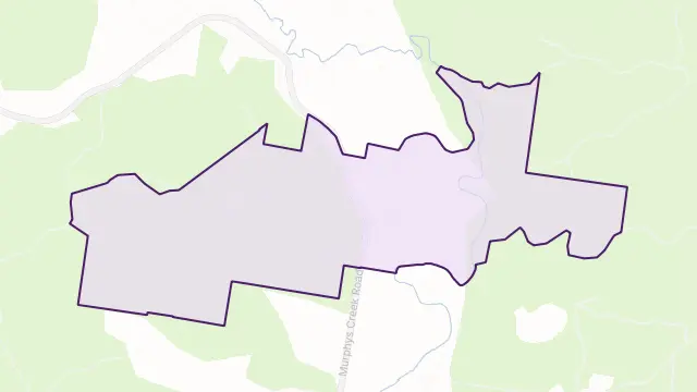 Upper Lockyer Area Boundary Map