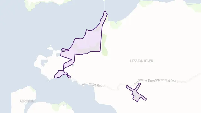 Weipa Council Area Boundary Map