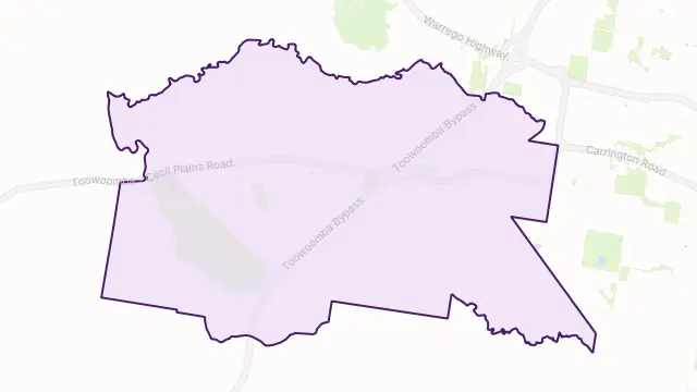 Wellcamp Area Boundary Map