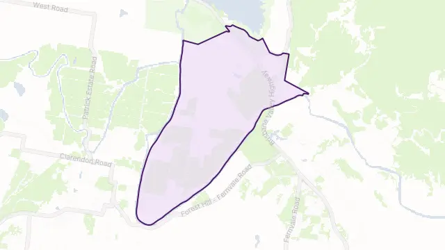 Wivenhoe Pocket Area Boundary Map