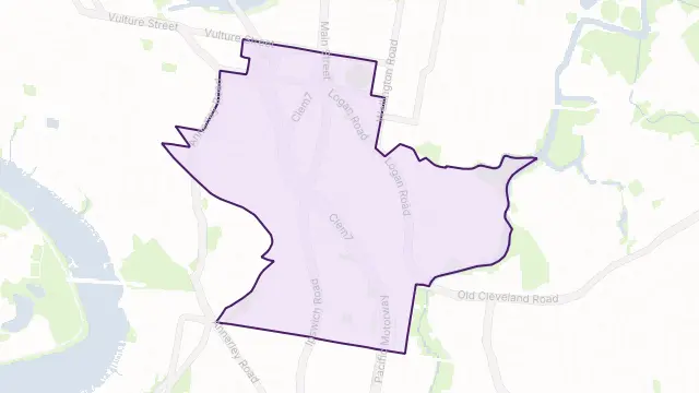 Woolloongabba Area Boundary Map