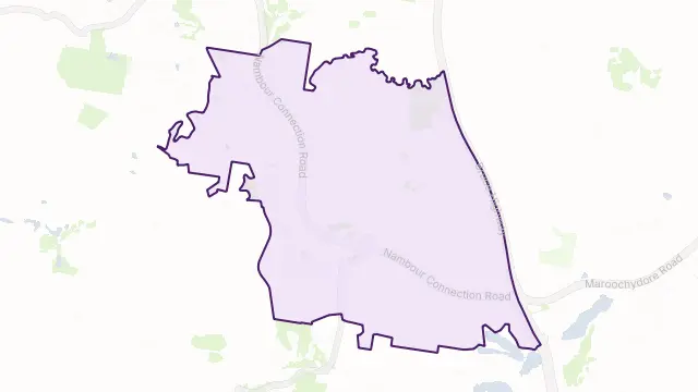 Woombye Area Boundary Map