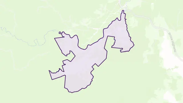 Woopen Creek Area Boundary Map