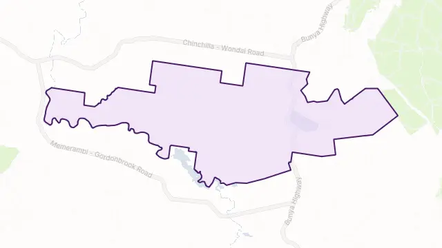 Wooroolin Area Boundary Map