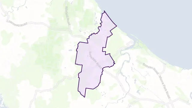 Yandaran Area Boundary Map