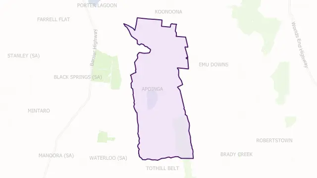 Apoinga Area Boundary Map