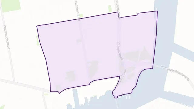 Birkenhead Area Boundary Map