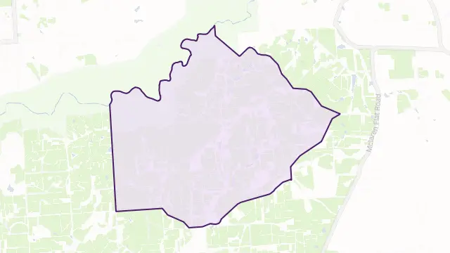 Blewitt Springs Area Boundary Map
