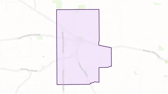 Bordertown Area Boundary Map