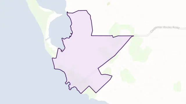 Carpenter Rocks Area Boundary Map