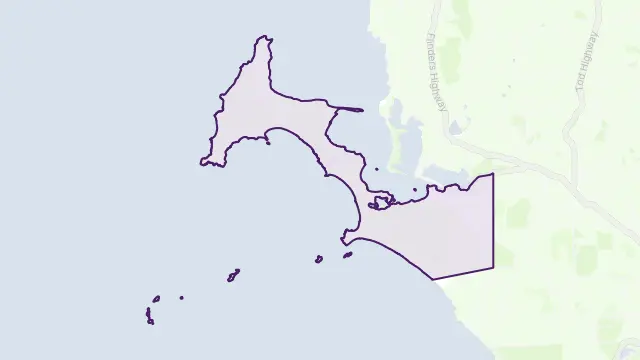 Coffin Bay Area Boundary Map