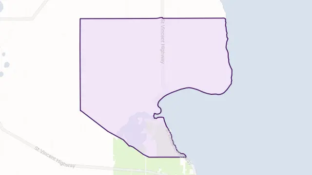 Coobowie Area Boundary Map