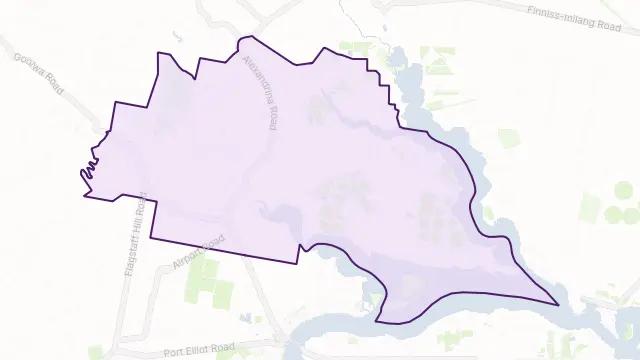 Currency Creek Area Boundary Map