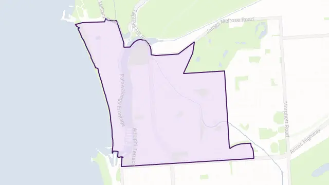 Glenelg North Area Boundary Map