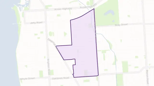 Glengowrie Area Boundary Map