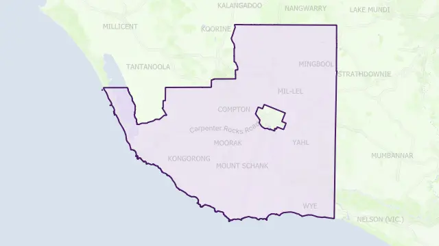 Grant Council Area Boundary Map