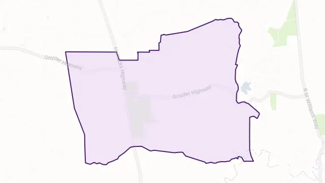 Gulnare Area Boundary Map