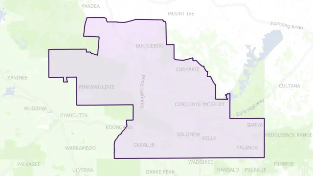 Kimba Council Area Boundary Map