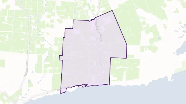 Lake Plains Area Boundary Map