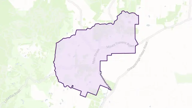 Lobethal Area Boundary Map