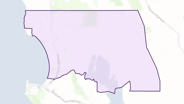 Mount Benson Area Boundary Map