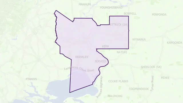 Murray Bridge Council Area Boundary Map