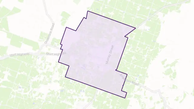 Nuriootpa Area Boundary Map