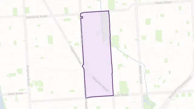 Oaklands Park Area Boundary Map