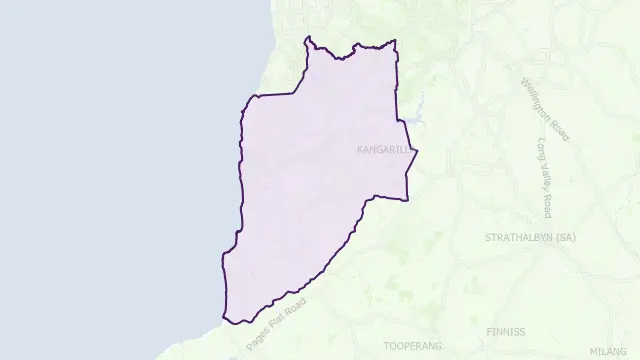 Onkaparinga Council Area Boundary Map