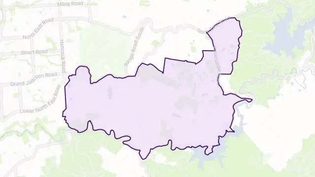 Paracombe Area Boundary Map