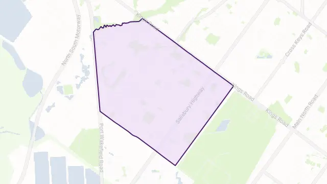 Parafield Gardens Area Boundary Map